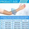 2 Pairs Arm Skin Protection Sleeves Arm Protectors for Thin Skin and Bruising Compression Sleeves Washable Arm Sleeves, Nude, Large view 2