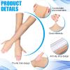 2 Pairs Arm Skin Protection Sleeves Arm Protectors for Thin Skin and Bruising Compression Sleeves Washable Arm Sleeves, Nude, Large view 3