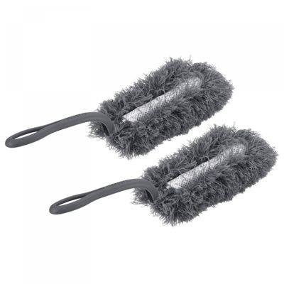 sourcing map Microfiber Duster Reusable Feather Duster for Window, Furniture, Computer, Keyboard, Home, Office, Gray, Pack of 2