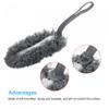 sourcing map Microfiber Duster Reusable Feather Duster for Window, Furniture, Computer, Keyboard, Home, Office, Gray, Pack of 2 view 4
