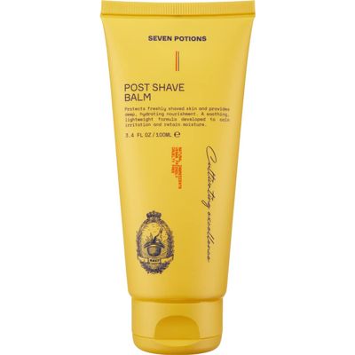 Seven Potions Post Shave Balm for Men  Calms Skin Irritation, Retains Moisture  Soothing, Hydrating, Lightweight Formula  Natural, Vegan, Cruelty-Free Aftershave Lotion (100ml)
