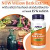Now Foods, Willow Bark Extract, 400mg, 100 Vegan Capsules, Soy Free, Gluten Free, Non-GMO view 3