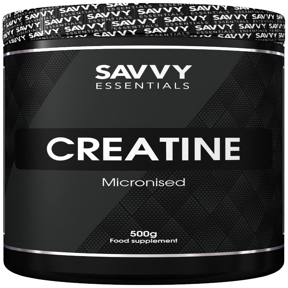 Savvy Essentials | 100% Pure Micronized Creatine Monohydrate for Endurance, Strength & Muscle Growth | 500g (100 Servings)