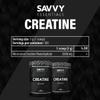 Savvy Essentials | 100% Pure Micronized Creatine Monohydrate for Endurance, Strength & Muscle Growth | 500g (100 Servings) view 2