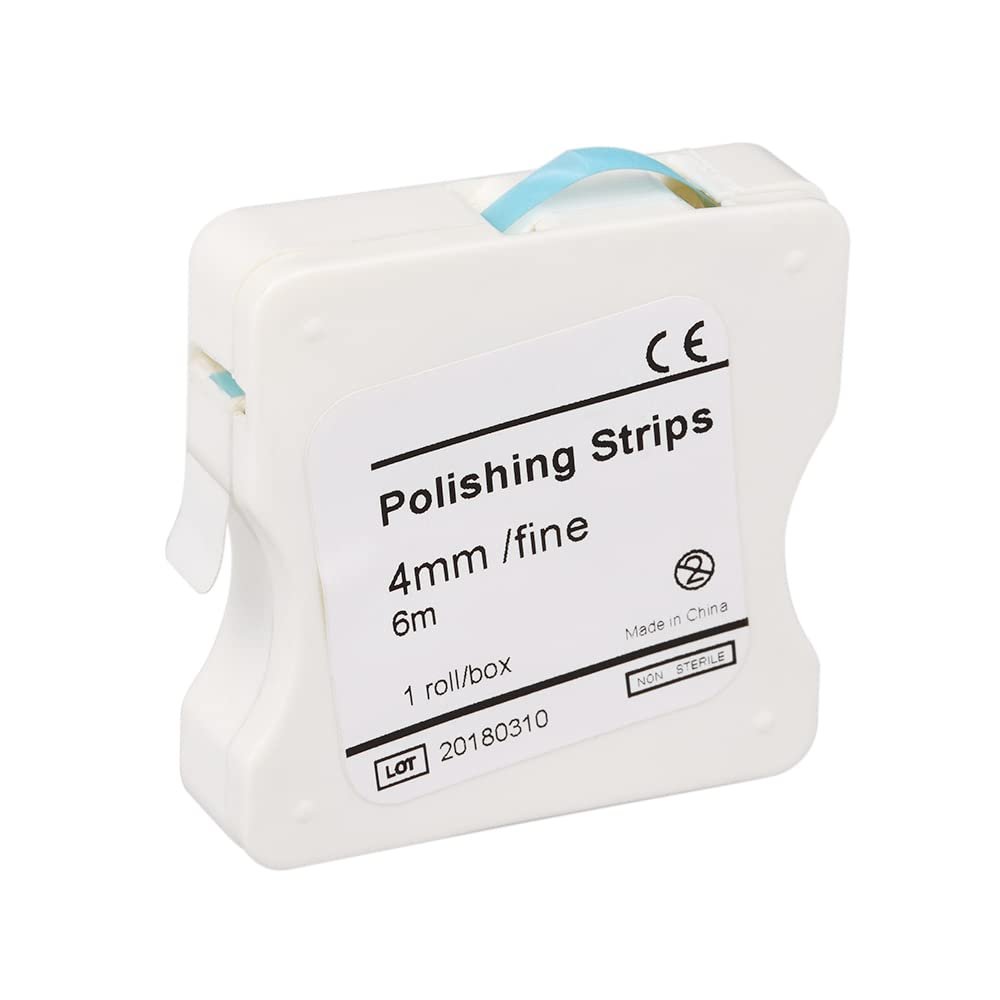 1 Roll/Box Dental Polishing Strip 4mm Resin Tooth Interdental Sanding Grinding Whitening Teeth Surface Dental Tool whitening Strips Dental polishing Strips,Tooth File Dental Care Teeth Cleaning
