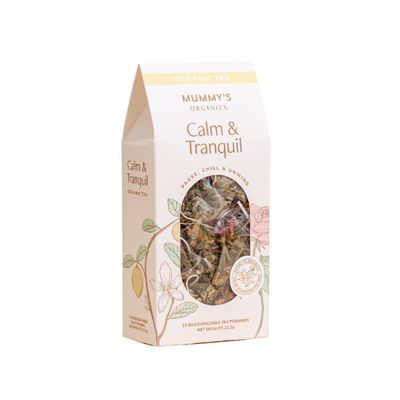 Calm & Tranquil - Organic Herbal Tea | 15 Biodegradable (Non-GMO) Teabags | Rose, Chamomile & Lemon Balm Blend