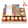 Ghasitaram Gifts Valentines Gift for Girlfriend/Boyfriend/Husband and Wife Big Light Wooden Basket of 9 Goodies with Teddy view 1