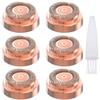 6 Pcs Women Facial Hair Remover Replacement Heads Rose Gold-Plated Blade Head Suit for First Gen Finishing Hair Remover Soft Touch Women Lip, Chin, and Cheeks Cleaning with 1 Pcs Cleaning Brush view 1