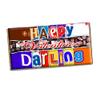 Happy Valentine Darling Novelty Chocolate Bar Wrapper Label for Valentines, Birthday, Anniversary Xmas, Gift Present #750 (without chocolate bar) view 1