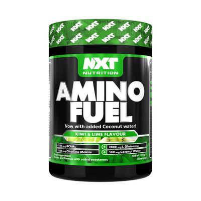 NXT Nutrition Amino Fuel Energy Drink | BCAAs Amino Acids with Beta Alanine, Vitamin D3 and Citrulline Malate  for Performance, Endurance and Energy Support | (Kiwi Lime)