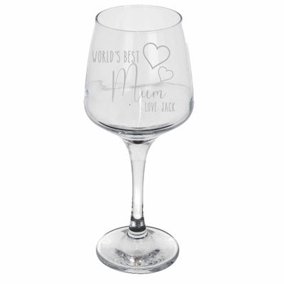 Always Looking Good Personalised Engraved World's Best Wine Glass | Mum, Aunt & Gran (Small - Empty)