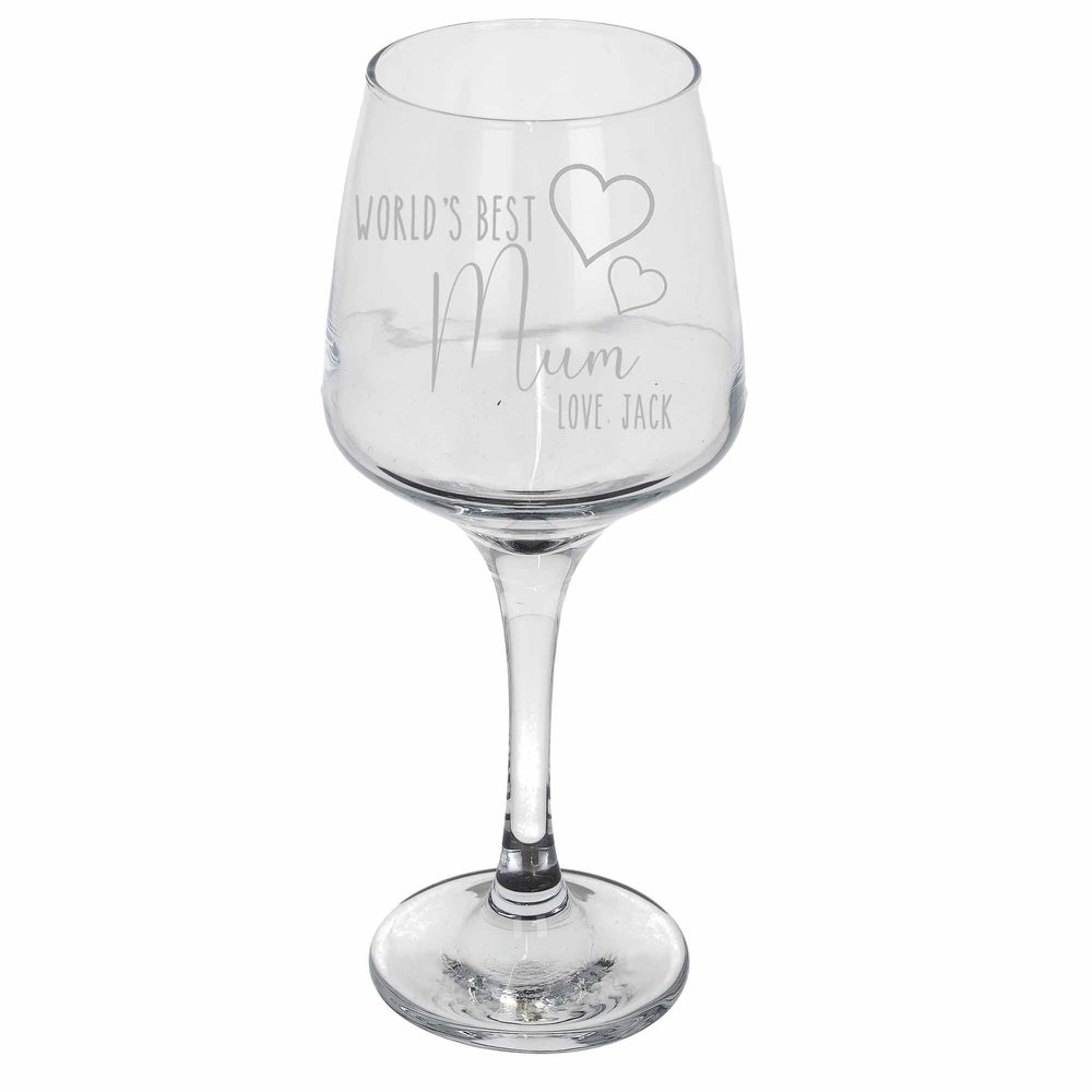 Always Looking Good Personalised Engraved World's Best Wine Glass | Mum, Aunt & Gran (Small - Empty)