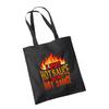 Willow Gifts Put Hot Sauce On My Hot Sauce Tote Bag Cotton Shopper Warm Spicy Tangy Tasty Fresh Fire Habanero Jalapeno Ghost Carolina Reaper Pepper Chili Gift Present (Black) view 1