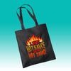 Willow Gifts Put Hot Sauce On My Hot Sauce Tote Bag Cotton Shopper Warm Spicy Tangy Tasty Fresh Fire Habanero Jalapeno Ghost Carolina Reaper Pepper Chili Gift Present (Black) view 2