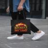 Willow Gifts Put Hot Sauce On My Hot Sauce Tote Bag Cotton Shopper Warm Spicy Tangy Tasty Fresh Fire Habanero Jalapeno Ghost Carolina Reaper Pepper Chili Gift Present (Black) view 3