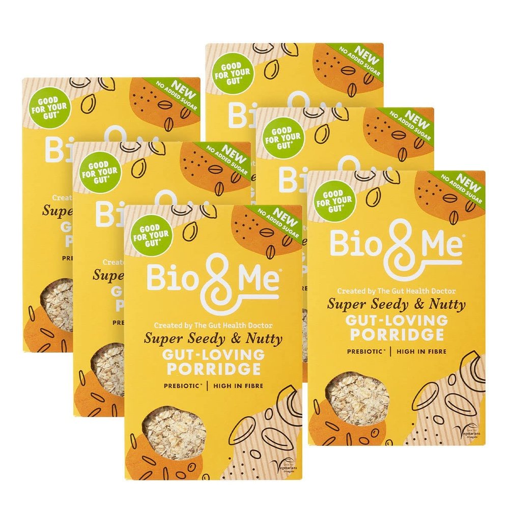 Bio&Me - Super Seedy & Nutty Gut-Loving Prebiotic Porridge | Vegan, No Added Sugar | 6 x 400g
