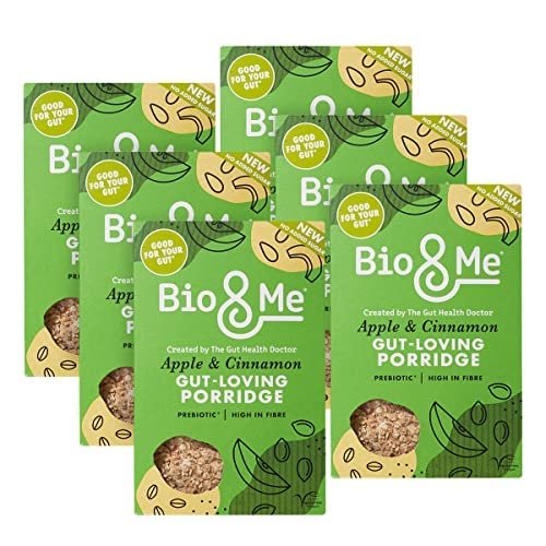 Bio&Me - Apple & Cinnamon Gut-Loving Prebiotic Porridge | Vegan, No Added Sugar | 6 x 400g
