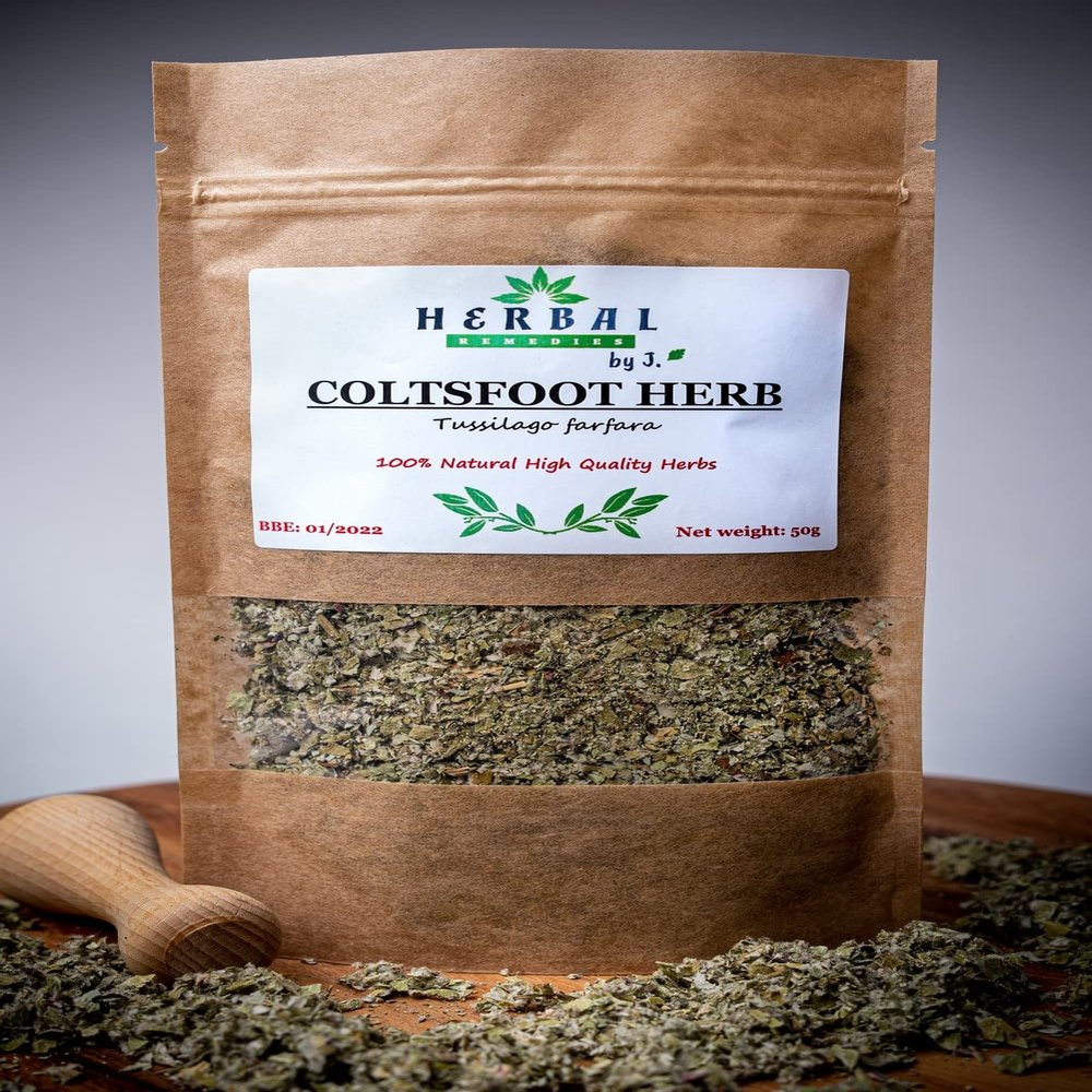 Coltsfoot Tea Pure Loose Leaves - Lungs Detox Cough Relief - Tussilago - Herbal Remedies by J. - Podbial lisc