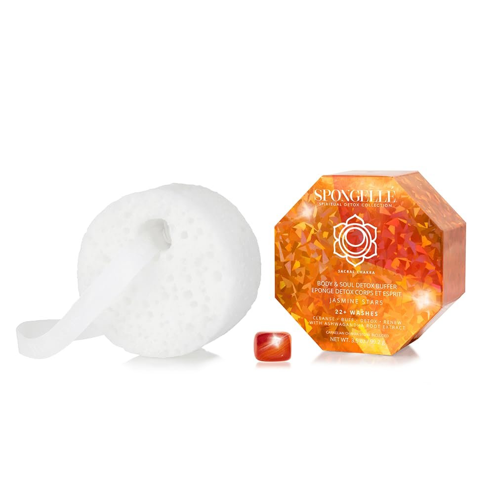 Spongelle Body & Soul Detox Buffer Sacral Chakra Jasmine Stars