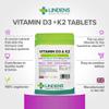 Lindens Vitamin D3 4000IU & MK7 K2 | 90 Tablets | UK Made | Immune Health, Bones, Teeth, Muscle, Blood Calcium Absorption | High Strength Vitamin D & K2 Supplement | 3 Months Supply | Vegetarian view 3