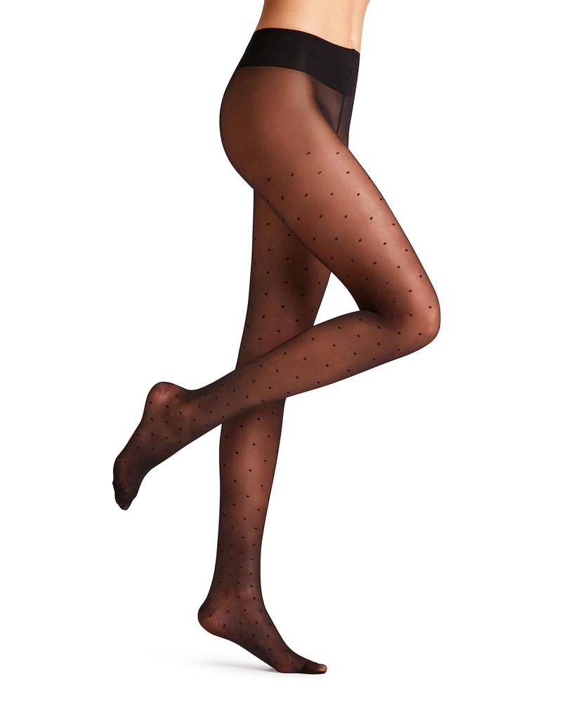 FALKE Women's Dot Vitalize 20 DEN W Ti Sheer Shaper Effect 1 Pair Tights, Black 3009, M