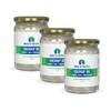 House of Monara Organic Extra Virgin Coconut Oil 500ml x3 packs-Pure, Raw and Cold Pressed, white view 1