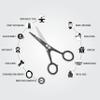 STONLI 4.5 inches Beard and Moustache Scissors - Nose Hair Trimming Stainless Steel Scissors, Safety Use for Eyebrows & Ear Hair view 4