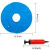 2pcs Inflatable Donut Ring Cushion 40cm with Inflator Pump for Hemorrhoid Treatment Seat Coccyx Tailbone Pillow Perineum Pain Pregnancy Childbirth Prostatitis Wheelchairs Car (light blue + Red) view 2