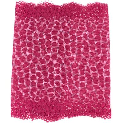 Unlined or Lined Picc Line Lace Sleeve Cover for Chemo, Diabetes Freestyle Libre TPN (PINK LEOPARD 6"LONG)
