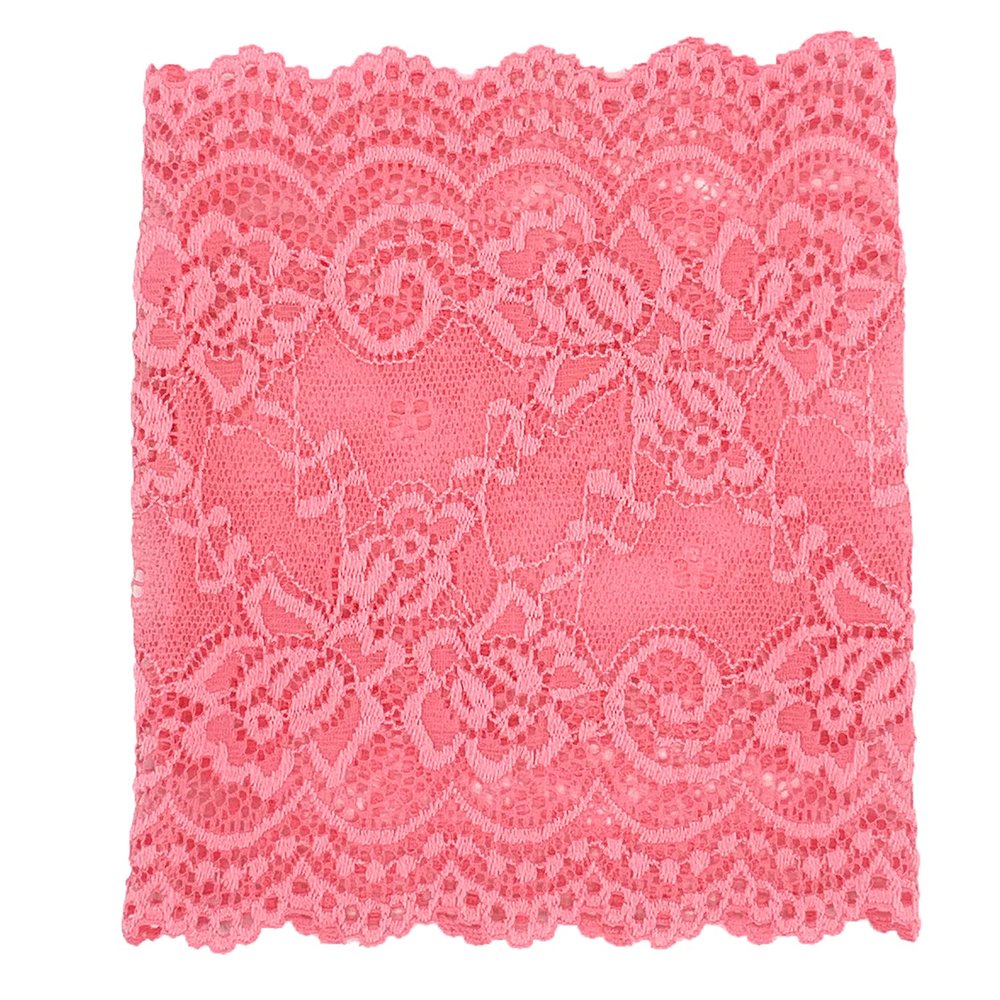 Unlined or Lined TPN Picc Line Lace Sleeve Cover for Chemo, Diabetes Freestyle Libre (CORAL PINK 6" LONG)