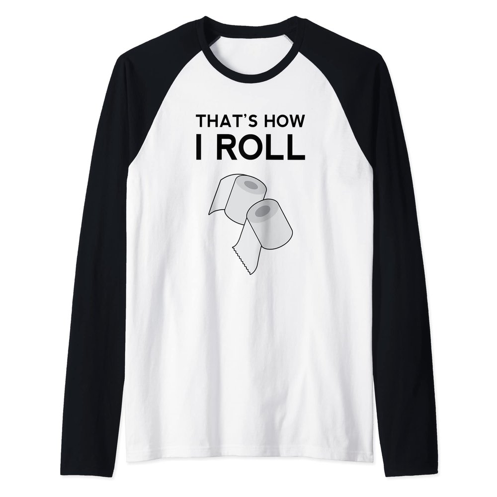 Toilet Paper Roll Hoarder Funny Social Distancing Hygiene Raglan Baseball Tee