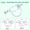 2Pcs Dental Teeth Whitening/Photography Cheek Retractors with Tabs,Orthodontic Mouth Retractor Mouth Opener,Disposable Dental Lip Cheek Retractor for Mouthguard White,Autoclavable (Large + Small) view 2