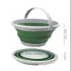 SAMMART Collapsible Bucket (Grey/Dark Sea Green, 5.5L - Round) view 2