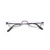 KoKoBin Half Frame Reading Glasses Spring Hinges for Men Women Slim Half Moon Lens Readers Metal Semi Rimless eyewear (Purple, 3.00) view 2