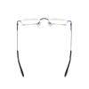 KoKoBin Half Frame Reading Glasses Spring Hinges for Men Women Slim Half Moon Lens Readers Metal Semi Rimless eyewear (Purple, 3.00) view 4