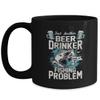 Black Tea Coffee Chocolate Mug Just Another Beer Drinker with Fishing Problem Pet Drinking Dad Uncle Friends Vacation Presents Gifts view 1