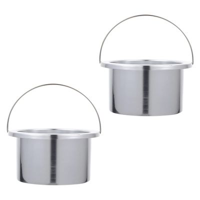 2pcs Wax Melting Machine Inner Pot Melting Pot for Butter Wax Melting Inner Pot Hair Wax Warmers Accessories Wax Warmer Inner Pan Universal Tools Hair Removal Metal Stainless Steel
