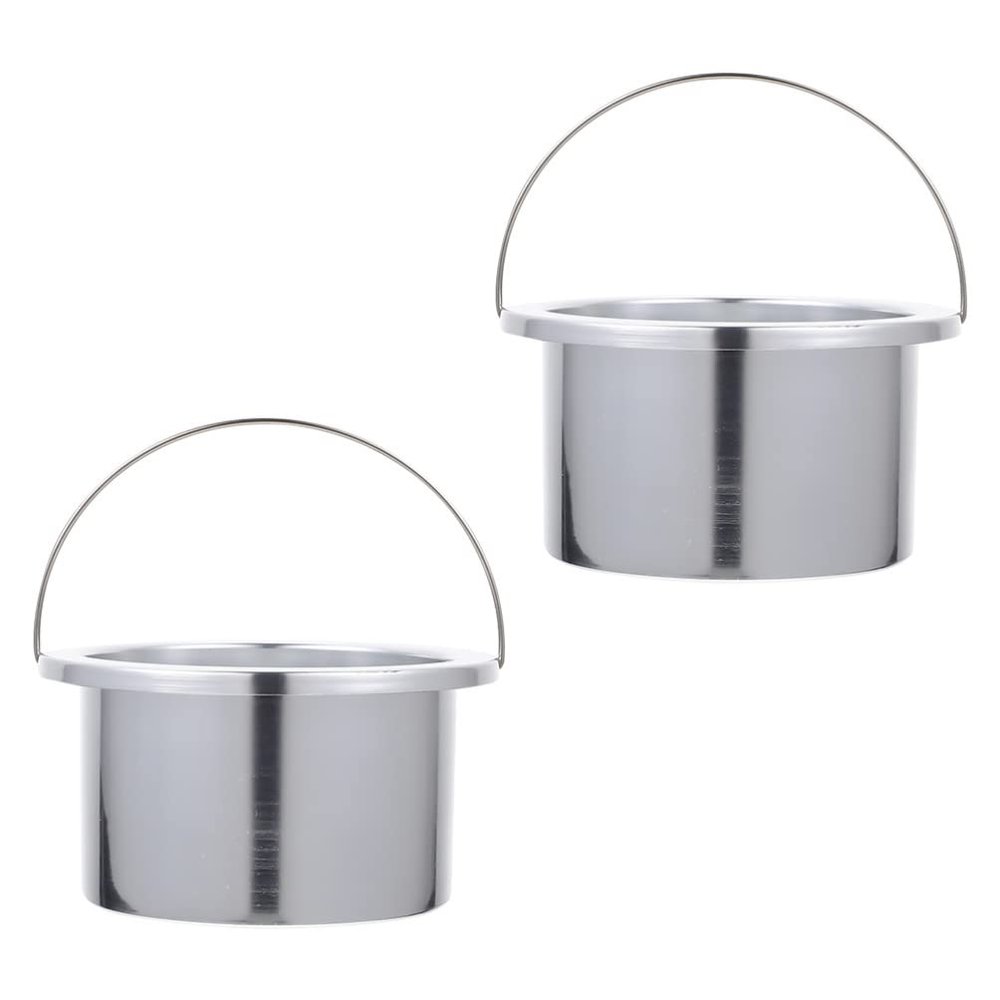 2pcs Wax Melting Machine Inner Pot Melting Pot for Butter Wax Melting Inner Pot Hair Wax Warmers Accessories Wax Warmer Inner Pan Universal Tools Hair Removal Metal Stainless Steel