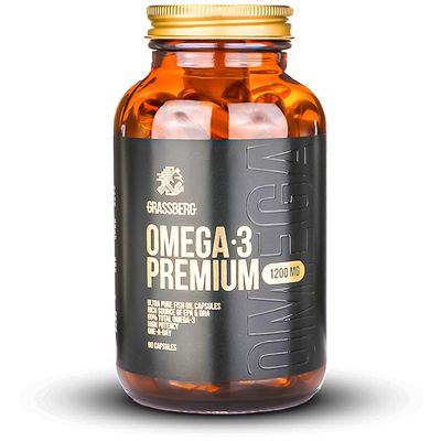Omega 3 Fish Oil 1200mg (420mg EPA / 300mg DHA) Per Capsule | Premium 60% Ultra Pure Fish Oil Omega 3 | Only 1 Capsule Per Day | 3 Months Supply | GMP | UK Brand | Glass Eco Friendly Package