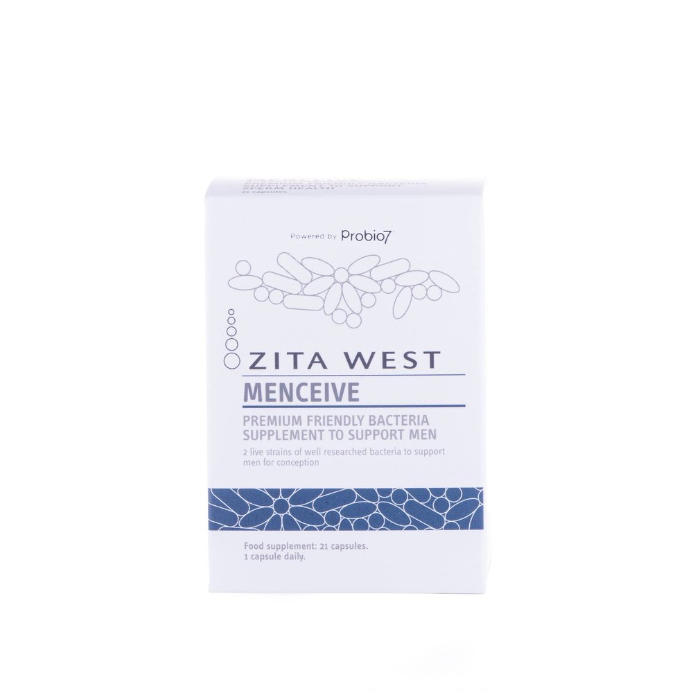 Zita West Menceive Supplement Premium Friendly Bacteria Supplement for Men to Support Pre-Conception, 21 Vegan Capsules