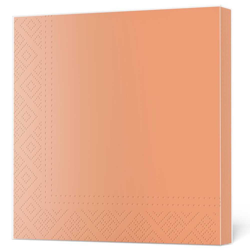 3-Ply Decorative Tissue Paper Napkins Serviettes for Decoupage Lunch 33cm x 33cm - Pack of 20 (Salmon)