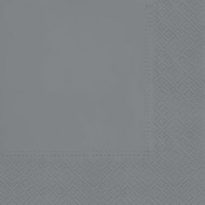 3-Ply Decorative Tissue Paper Napkins Serviettes for Decoupage Lunch 33cm x 33cm - Pack of 20 (Silver)