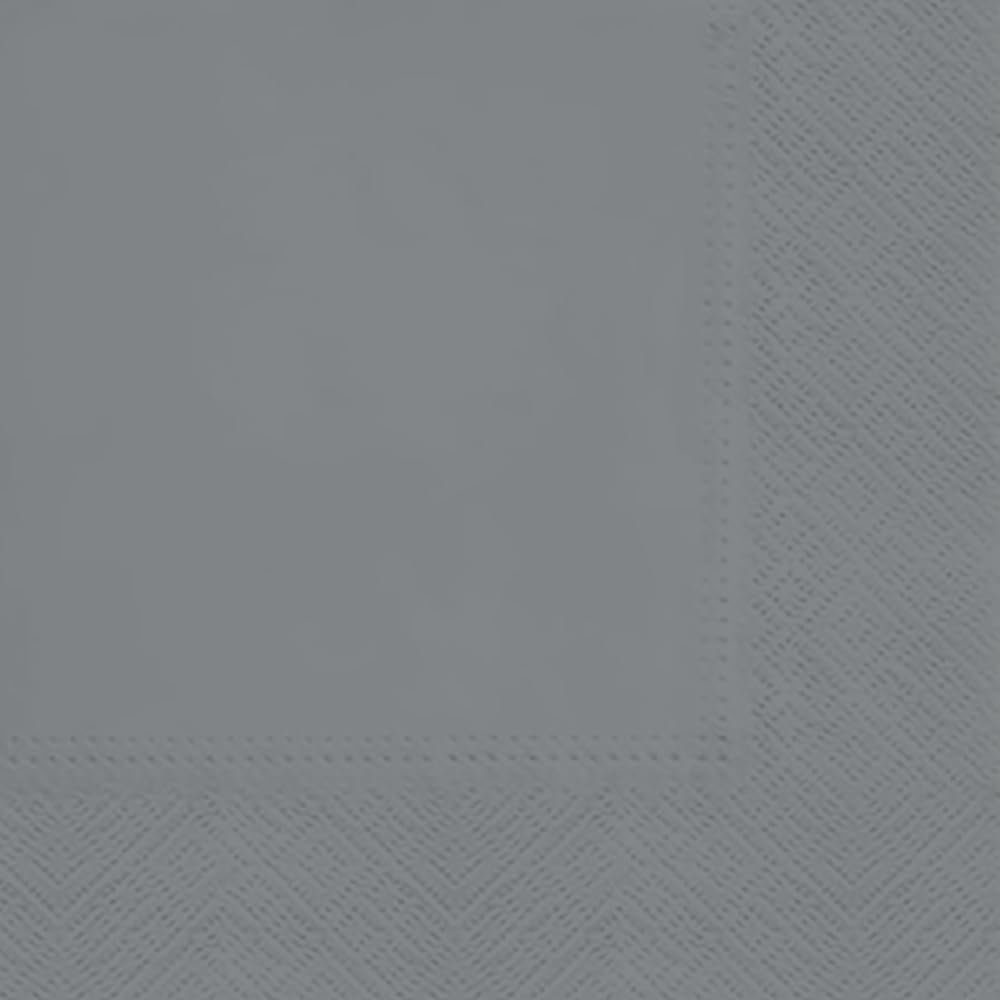 3-Ply Decorative Tissue Paper Napkins Serviettes for Decoupage Lunch 33cm x 33cm - Pack of 20 (Silver)