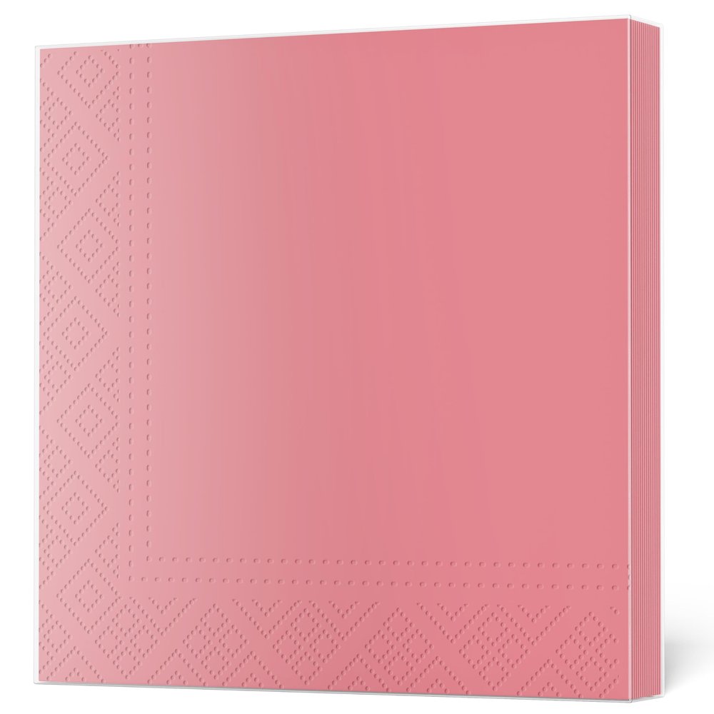 3-Ply Decorative Tissue Paper Napkins Serviettes for Decoupage Lunch 33cm x 33cm - Pack of 20 (Light Pink)