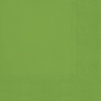 3-Ply Decorative Tissue Paper Napkins Serviettes for Decoupage Lunch 33cm x 33cm - Pack of 20 (Grass Green)
