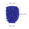 sourcing map Microfiber Soft Chenille Wash Mitten Double Sided Large Dusting Gloves for House Cleaning, Dark Blue view 2