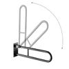 Black Folding Hinged Bathroom Safety Steel Grab Bar/Rail, Drop Down Mobility Aid Support, 60cm Long view 2