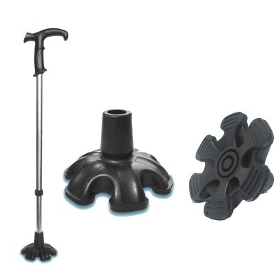 Crutch Tips Cane Tips 6 Pillar Nonslip Rubber 19mm Protector Walking Hiking Sticks Outdoor Sporting Ferrule
