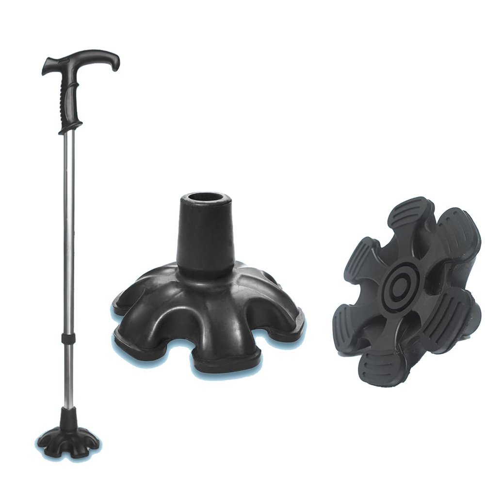 Crutch Tips Cane Tips 6 Pillar Nonslip Rubber 19mm Protector Walking Hiking Sticks Outdoor Sporting Ferrule