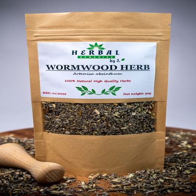 Wormwood Tea Cleanse Herb Artemisia 100g - Gut Infection Detox Kidney Worms Removal/Herbal Remedies by J. - Piolun